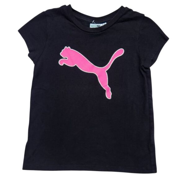 Puma Other - Puma Girls T-shirt Black Pink Crewneck Short Sleeve Sport-Casual Size XS Kids